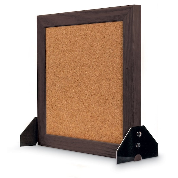 Indoor Enclosed Combo Board, 48"x36", Bronze Frame/Grey & Medium Grey